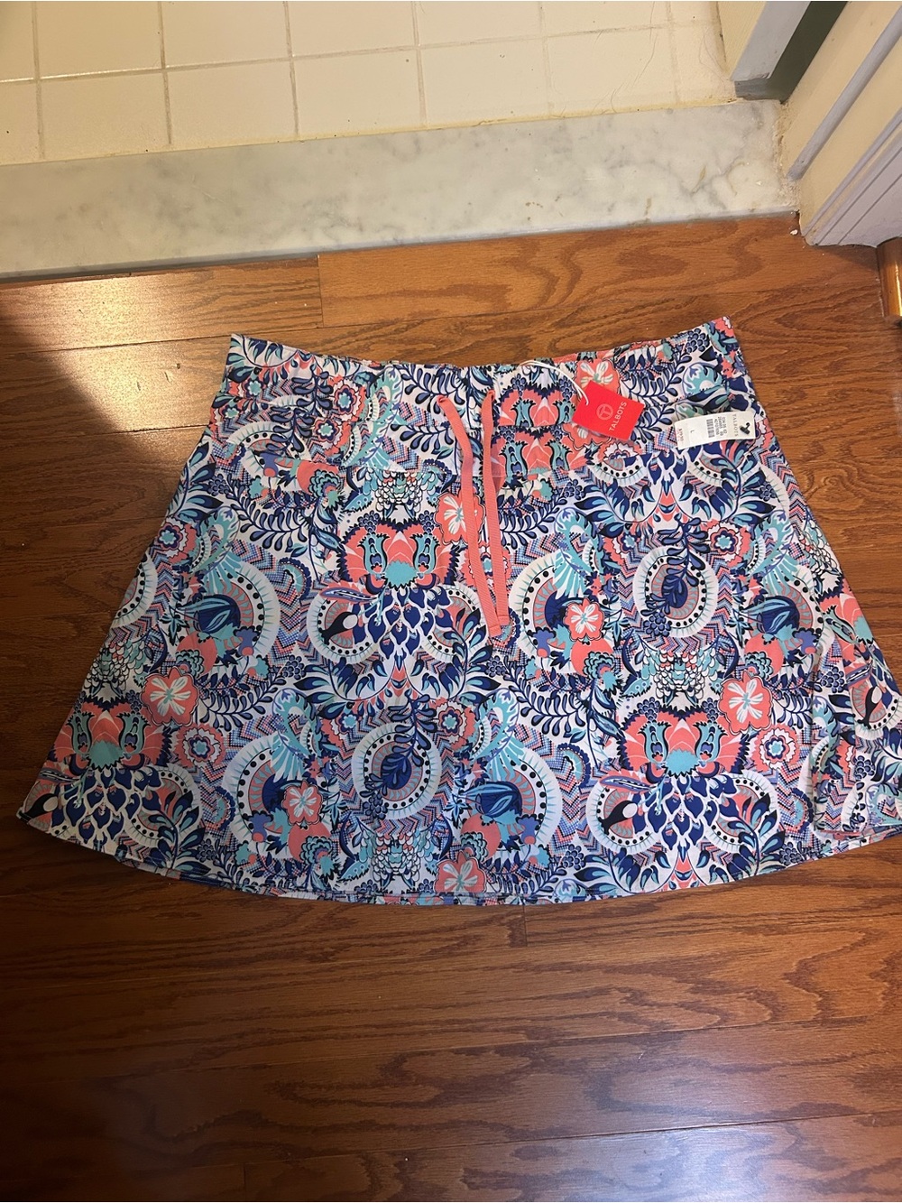 T by Talbots Summer Athletic Breathable Elastic Waist Skort Size Large new